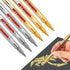 6 Pcs Upgrade Metallic Marker Pens, Gold and Silver Metallic Permanent Markers for Paper, Glass, Fabric, Rock Painting, Gift Card Making, Scrapboo...