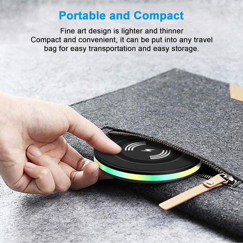 15W Samsung Wireless Charger Fast Charging for Samsung Galaxy S24 S23 Ultra S22+ S21 S20 FE S10 S9, Wireless Charger Pad Phone Charging Station fo...