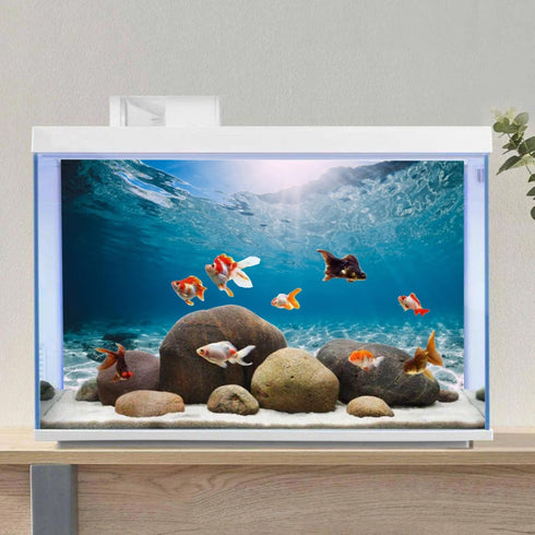 AWERT 24x12 inches Polyester Undersea Theme Ocean Floor Aquarium Background Tropical Fish Tank Background...