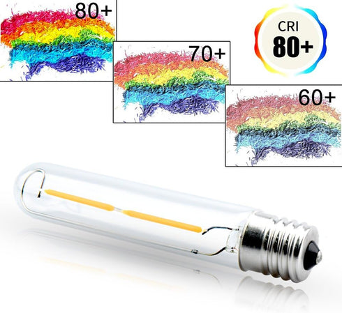 Bonlux LED T6.5 Exit Sign Clear Light Bulbs, 2W E17 Intermediate Base T6.5 LED Appliance Bulb (20W Incandescent Equivalent) for Refrigerator Freez...