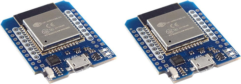 2PCS ESP32S ESP32 Development Board,Mini ESP-WROOM-32,30Pins MicroUSB,IoT WiFi Bluetooth Dual Core CPU for Arduino IDE,2-MicroUSB(CH9102X) (2PCS M...