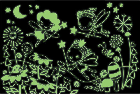 Mudpuppy Fairies Glow in The Dark Puzzle, 100 Pieces – 18” x 12”, for Ages 5+, Colorful Fairy Artwork, Made with Safe, Non-Toxic Materials...