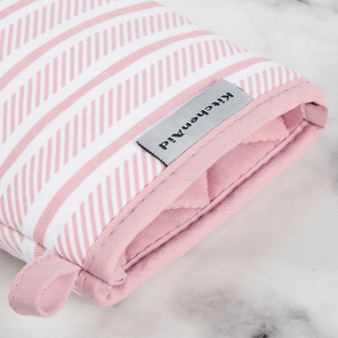 KitchenAid Albany Mini Oven Mitt 2-Pack Set, Dried Rose, 5.5"x8"...