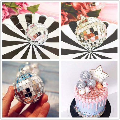 JeVenis Disco Ball Cake Decoration 70's Disco Party Supplies Disco Ball Dance Birthday Party Supplies...