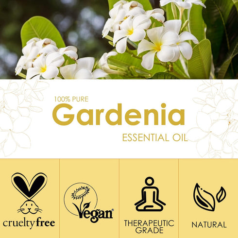 Gardenia Essential Oil 4 Fl Oz (120ml) - Pure and Natural Fragrance Oil, Gardenia Oil for Aromatherapy, Diffusers, Candle Making, Massage, Soap, P...