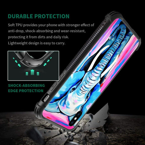 Compatible with iPhone Xs Case,African Elephants iPhone X Cases for Girls,Pattern Design Shockproof Anti-Scratch Hard PC Back Case for iPhone X/XS...