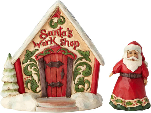 Santa with Toy Shop Gift Set Figurine...
