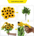 DerBlue 15.74'' Artificial Sunflowers Bouquet with 14 Heads(Two Different Diameter of Flowers) and 40 Leaves Fake Silk Sunflowers Bouquet for Home...