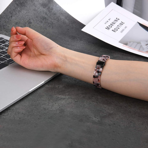 Wongeto Compatible with Fitbit Inspire 2 & Inspire/Inspire HR Bands for Women, Resin Wristband Strap Bands for Fitbit Inspire accssorises (Flower ...