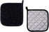 Pot Holders Cotton Made Machine Washable Heat Resistant Potholder, Pot Holder, Hot Pads, Trivet for Cooking and Baking (5, Black)...