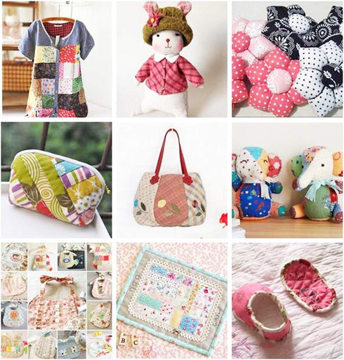 150Pcs 4" x 4" (10cm x 10cm) Cotton Craft Fabric Bundle Squares,Squares Sheets Patchwork,Pre-Cut Quilt Squares,DIY Sewing Quarters Bundle,Quilting...