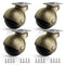 Furniture Wheels 4 Pack, 1.5 Inch Ball Caster Wheels, Brass Casters Set of 4, Plate Swivel Small Castor Wheels for Furniture, Kitchen, Cabinet, Ta...