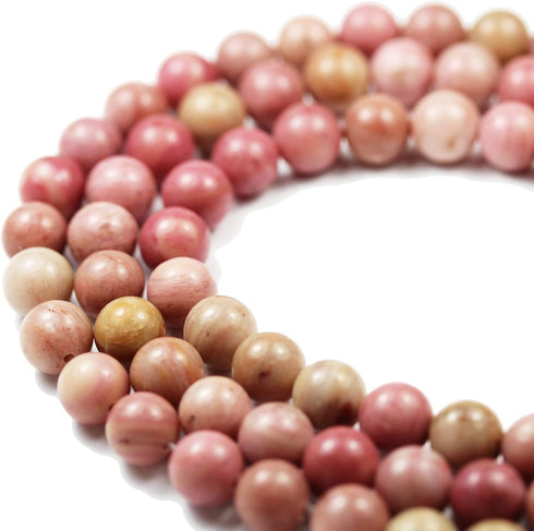 Real Crystals for Jewelry Making Energy Healing Crystals Jewelry Chakra Crystal Jewerly Beading supplies Rhodonite 15.5inch about 46-48 Beads...