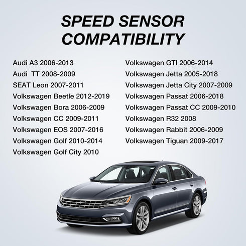 SPEEDWOW 2pcs ABS Wheel Speed Sensor Rear Left Right for Audi TT, VW Amarok Beetle Bora CC Golf GTI Jetta Passat Rabbit, Seat Leon, Porsche Carrer...