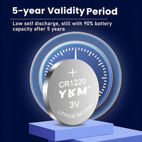 CR1220 1220 3 Volt Coin Lithium Battery for LED Light Thermometer Alarm Sensor Watch Battery 10 Pack ?5-Year Warranty?...