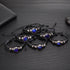 2Pcs Multilayer Constellation Zodiac Leather Bracelet Vintage Black Leather Bracelet Adjustable Handmade Woven Bracelet Birthday Trendy Jewelry fo...