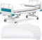 White Classic Fitted Hospital Bed Sheets, Cotton Fitted Sheet with 200 Thread Count, Soft Standard Sheets for Hospital Bed Size: 36" x 80" x 9"...