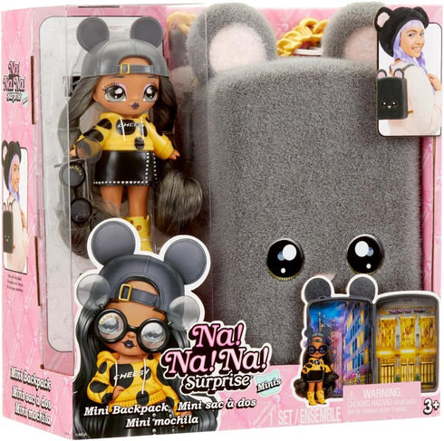 Na! Na! Na! Surprise Mini Backpack Series 2 Marisa Mouse Fashion Doll, Fuzzy Gray Mouse Backpack, Gift for Kids, Ages 4 5 6 7 8+ Years...