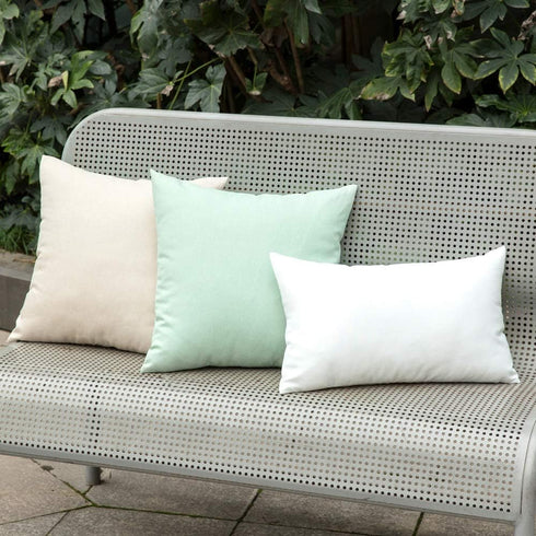 MIULEE Pack of 2 Decorative Outdoor Solid Waterproof Throw Pillow Covers Faux Linen Garden Farmhouse Cushion Cases for Patio Tent Balcony Couch So...