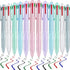 12 Pieces Multicolor Ballpoint Pen 4-Color Retractable Ballpoint Pen 0.5 mm Fine Point Ballpoint Pen for Planner Journaling Writing, 6 Shell Color...
