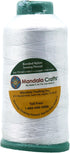Mandala Crafts Bonded Nylon Thread White Heavy Duty Sewing Threads - 1500 YDs Size 69 210D T70 Tex 70 Thread for Leather Jeans Weaving Outdoor Mar...