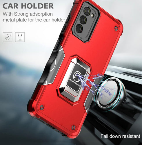 Case for Samsung Galaxy A03S Case Kickstand Holder Built-in Magnetic Car Mount Shockproof Camera Protective Case for Samsung Galaxy A03S Phone Cas...