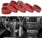 Radio Fan Climate Auto Menu Knob Control Button Trim Center Console Knob Cover Decor Fit for 2014-2018 Chevy Silverado & GMC Sierra Accessories 8p...