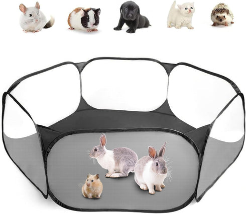 Guinea Pig Cage Rabbit Cage Indoor with Mat Playpen Perfect Size for Small Animal Pet Play Pen Easy to Clean Exercise Yard Fence Portable Tent for...