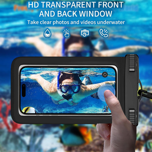 6 Pack Waterproof Phone Pouch IPX8 Universal Waterproof Case Dry Bag Phone Protector for iPhone 15 14 13 12 11 Pro Max Plus XS XR X 8 Galaxy S23 S...