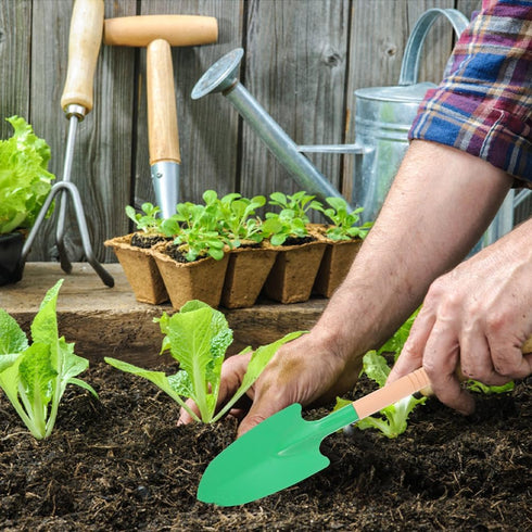 Kisangel 8pcs Wooden Handle Shovel Hand Shovel Garden Shovel Garden Spade Shovel Transplanter Trowel Potting Shovel Beach Sand Shovel Gardening Sh...