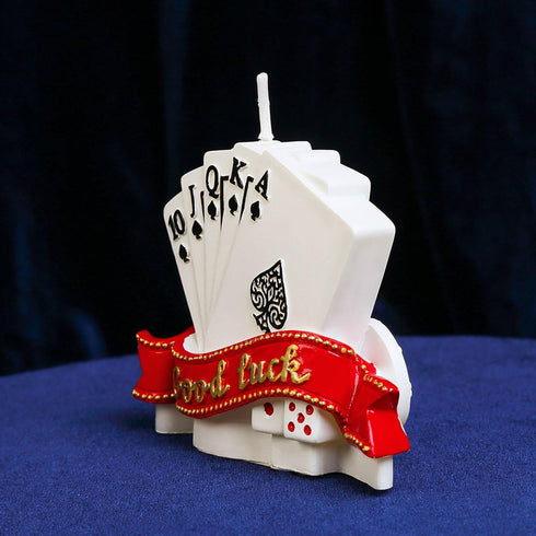 Birthday Candles Good Luck Poker Creative Cake Candles Father's Day Send Father Boyfriend Husband Gift Cake Toppers...