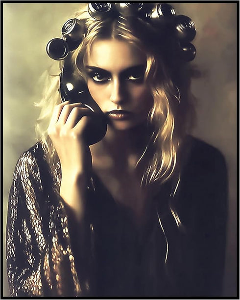 Posterizer 1 pcs-comedic high fashion retro art of woman-black and white photo 2-Photography Art-Retro Art-Decor for Home & Office- unframed wall ...