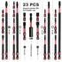 Impact Tough Magnetic Mixed 23Pack Insert Driver Bits, S2 Alloy Steel Screwdriver Power Bits Set with 1Pcs Impact Magnetic Bit Holder...