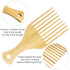 2-Piece Bamboo Comb Set for Afro Hair: Natural Anti-Static Picks for Curly, Thick Hair, Ideal for Men and Women, Eco-Friendly Styling and Detangli...