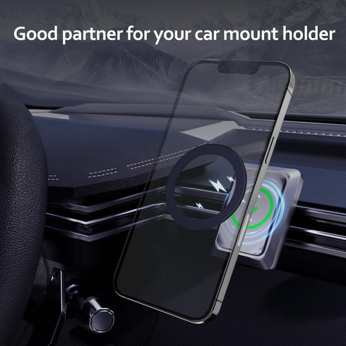 Magnetic Ring Sticker for Magsafe Phone Magnet 2 Pack, Upgrade Bulit-in Magnet for Wireless Charging, Car Holder, Universal Conversion MagSafe Ada...