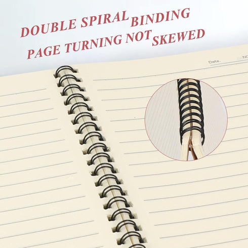 Spiral Notebook, 4 Pack Kraft Notebooks 5x8 Inches, A5 Lined College Ruled Notebooks Journal with Kraft Cover and 58 Sheets/116 Pages Ruled Lined ...