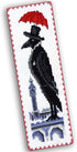 Rainy day' Counted Cross Stitch Bookmark Kit for Adults - DIY Embroidery Book Marker Set with Paper Pattern, 16 Count Aida Canvas and Pre-Sorted ...