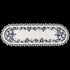 Embroidered Delft Blue Onion Flower Table Runner, Dresser Scarf, Doily (15Wx34L)...