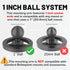 Bulletpoint 4" Aluminum Mounting Arm Dual 1" Socket Connector Ends compatible with 1 Inch Ball Mounts...