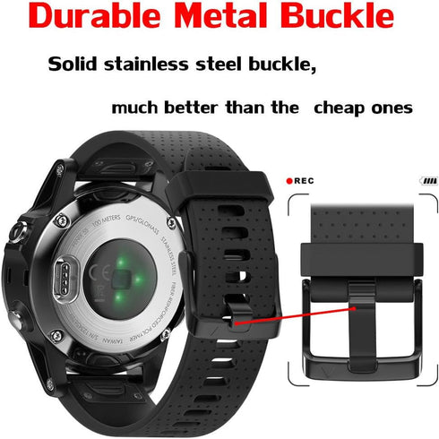 ANCOOL Compatible with Fenix 5S/6S/7S Bands 20mm Easy Fit Silicone Watch Bands Replacement for Fenix 8 43mm/5S Plus/6S Pro/D2 Delta S Smartwatches...