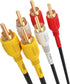 Cmple - 3 RCA Cable 12 Feet Composite Three RCA Male to Male Audio Video Cables A/V Gold Plated Triple Plug to Plug Cord for VHS/DVD Players, TVs...