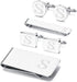 JOERICA 6 PCS Engraved Initial Cufflinks Tie Bar Money Clip Set Shirt Alphabet Letter Wallet Tie Clip and Cufflink Set...