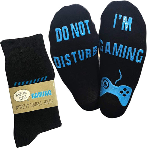 Do Not Disturb I'm Gaming" Funny Socks - Great Novelty Gift For Teen Boys Sons Men Husbands Boyfriends Women Gamers Who Have Everything! (Full L...