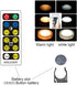 E12 Battery Operated Light Bulb,Screw in Puck Lights with Remote,Battery Powered LED Light Bulbs Small Puck Light for Not Electricity Wall Sconce ...