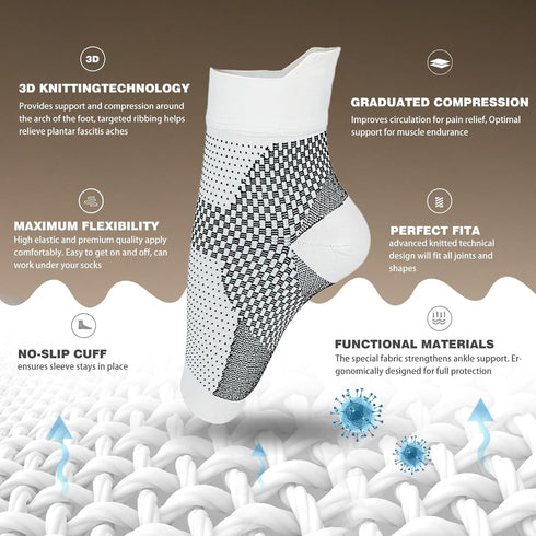 Plantar Fasciitis Compression Socks for Women & Men, Ankle Brace Neuropathy Socks, Comprex Ankle Sleeves Soothe Socks for Foot Pain Relief, Sprain...