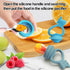 Baby Fruit Food Feeder Breastmilk Popsicle Molds for Teething Relief, Introduce New Foods, Silicone Freezer Tray with Lid, includes 6 Food Pacifie...