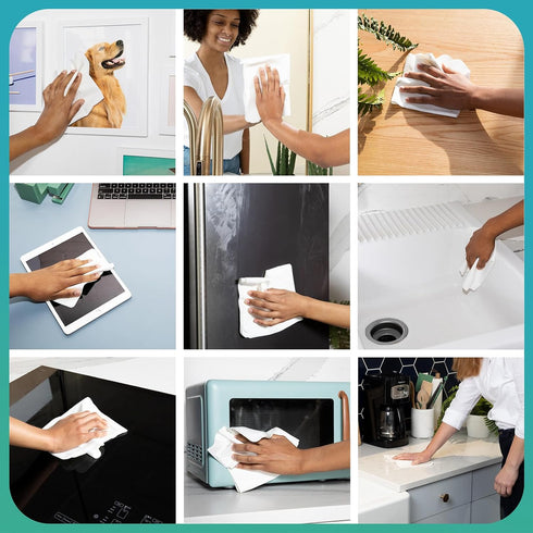 Reusable Microfiber Cloth, All-Surface + All-Purpose Cleaning Cloth, Streak + Lint Free, Safe on Glass & Stainless Steel, EcoFriendly + Chemical F...