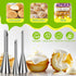 Suuker Cream Piping Tips, Stainless Steel Long Cream Puff Nozzle Decor Small Pastry Icing Piping Decorating Tools (3 Pieces)...
