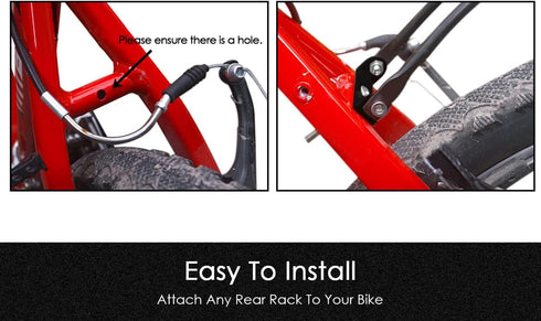 DS. DISTINCTIVE STYLE Bike Rear Rack Mount Adapter with Screws (Black)...