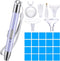 Chuangdi Diamond Painting Art Drill Pen with Light Diamond Painting Accessories and Tools 6 Pen Heads 20 Glue Clay for Nail DIY Craft Supplies(Pur...